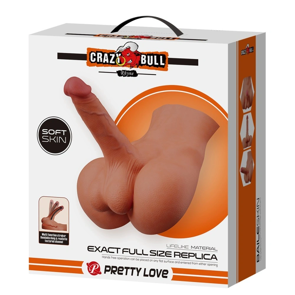 Masturbator Penis Bendable si Anus Crazy Bull Ryhne, LifeLike Material, Natural, 24.6 cm, #8, Erotic24.ro