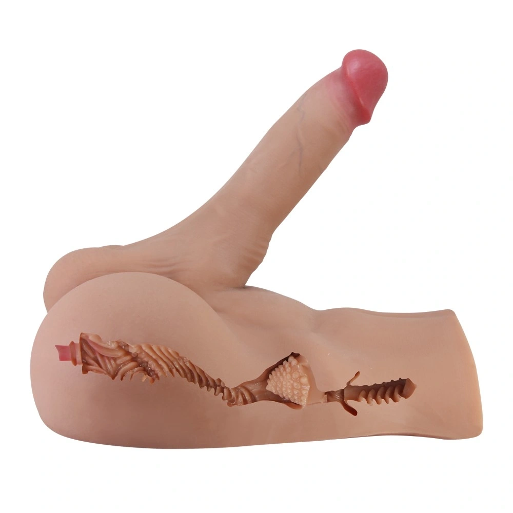 Masturbator Penis Bendable si Anus Crazy Bull Ryhne, LifeLike Material, Natural, 24.6 cm, #2, Erotic24.ro