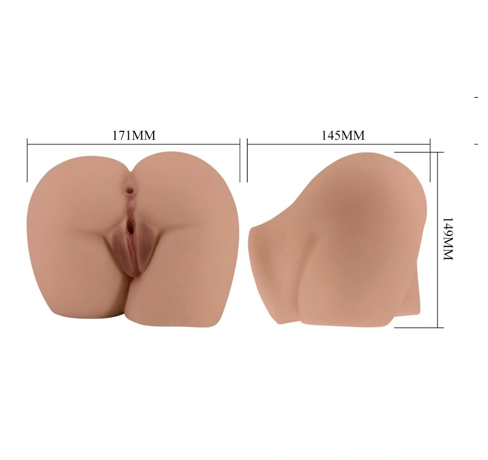 Masturbator Dublu Bernace Vagin si Anus, Ou Vibrator Multispeed, TPR Realist, Natural, 1.5 kg, #8, Erotic24.ro