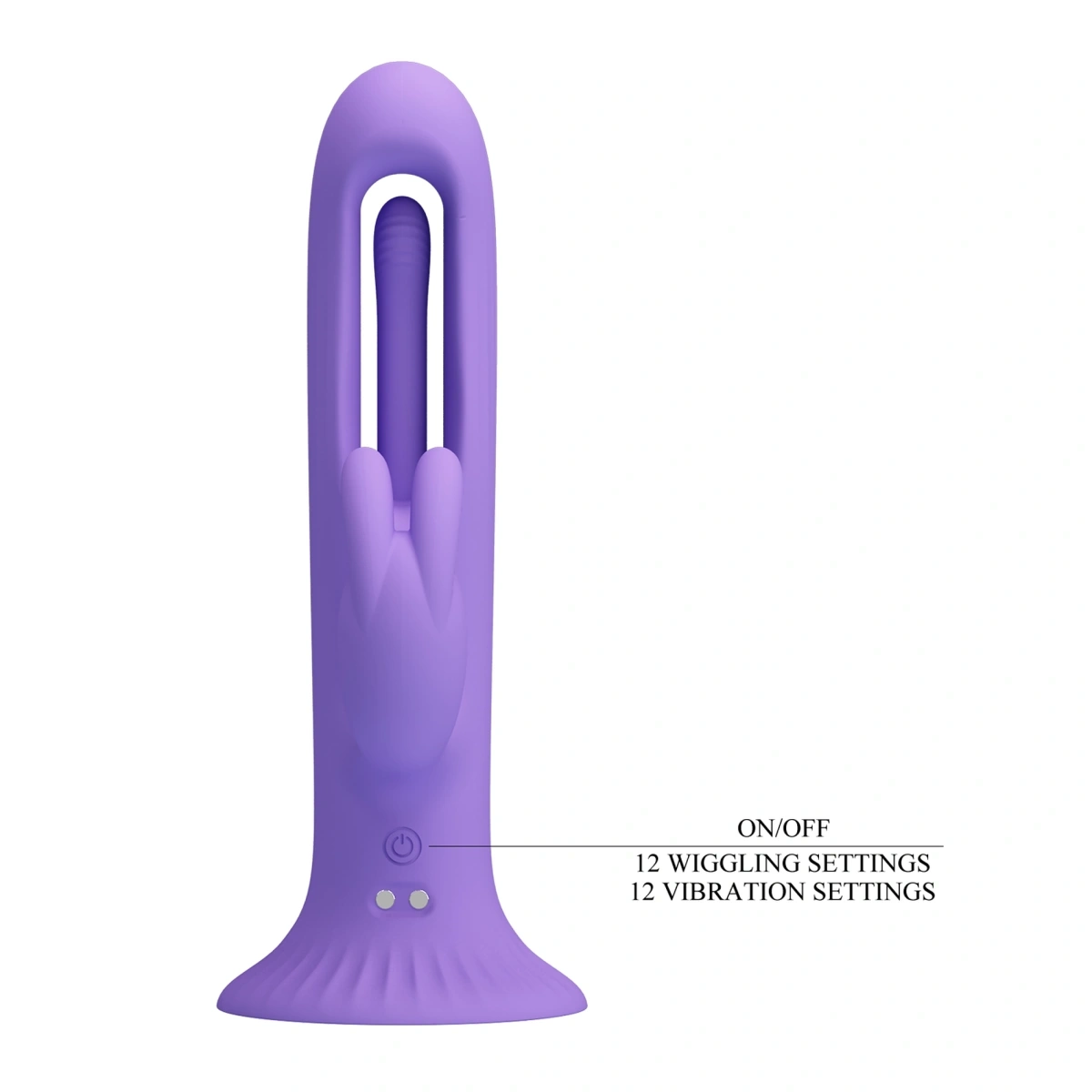 Vibrator Rabbit Killmoulis cu Ventuza, 12 Moduri Vibratii, 4 Moduri Leganare, Silicon, USB, Mov, 17.5 cm, #7, Erotic24.ro