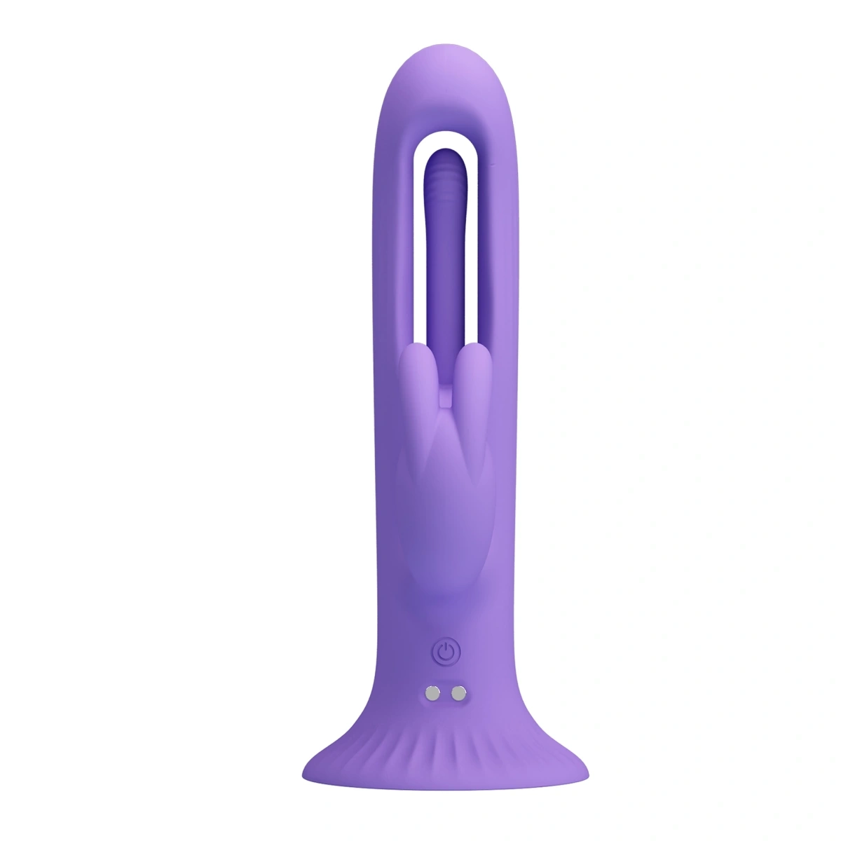 Vibrator Rabbit Killmoulis cu Ventuza, 12 Moduri Vibratii, 4 Moduri Leganare, Silicon, USB, Mov, 17.5 cm, #3, Erotic24.ro