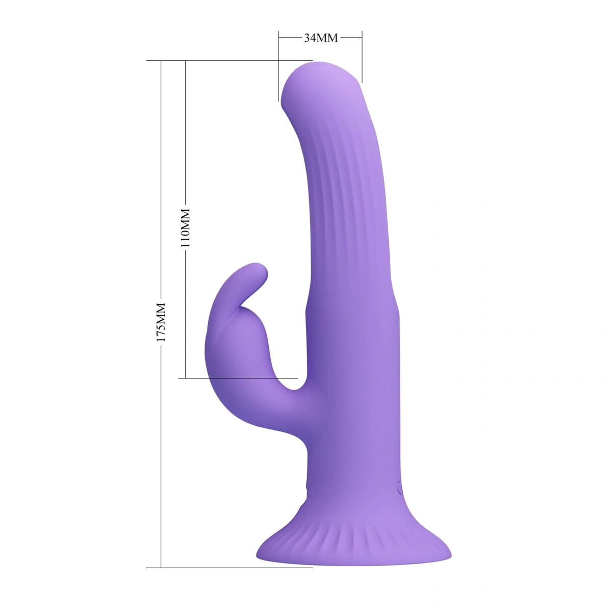 Vibrator Rabbit Killmoulis cu Ventuza, 12 Moduri Vibratii, 4 Moduri Leganare, Silicon, USB, Mov, 17.5 cm, #6, Erotic24.ro