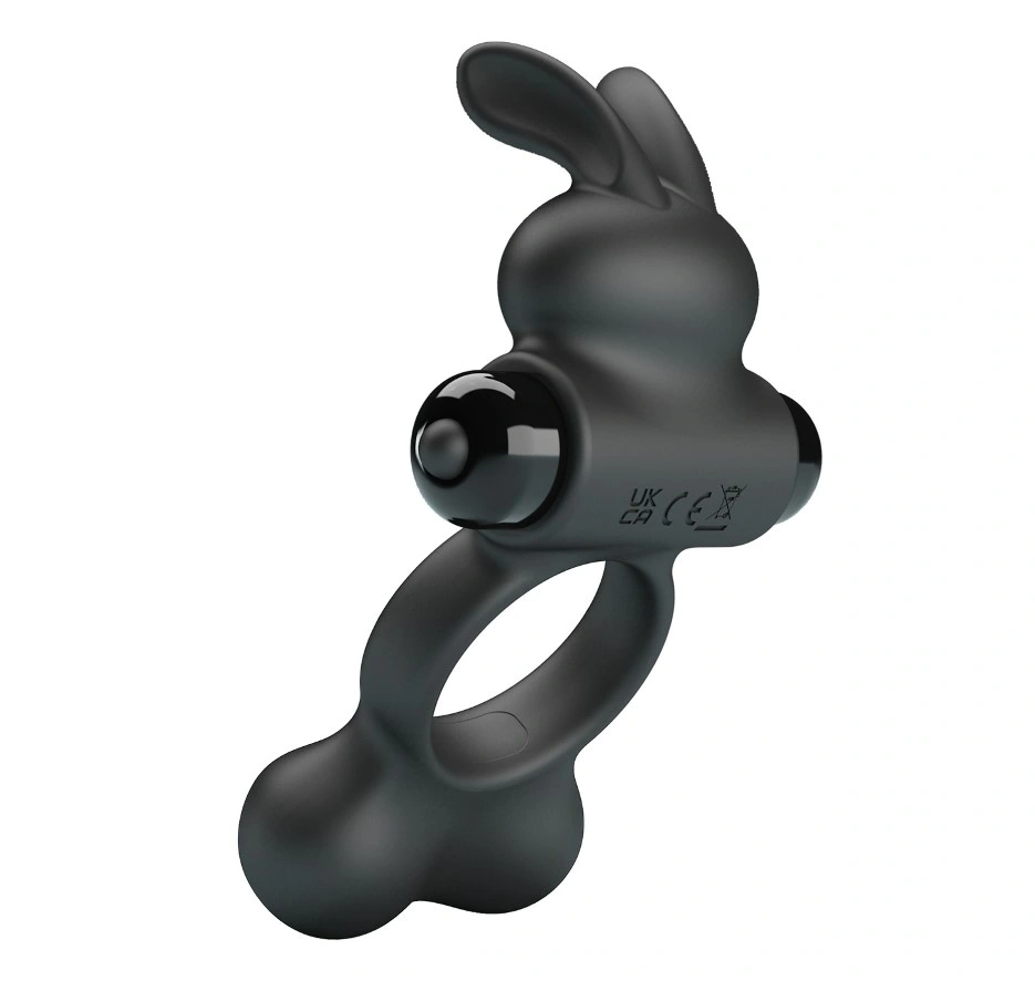 Inel de Penis Yusuf cu Bile cu Greutate, 10 Moduri Vibratii, Silicon, Negru, #4, Erotic24.ro