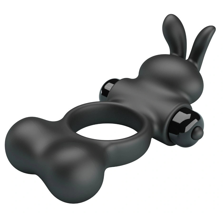 Inel de Penis Yusuf cu Bile cu Greutate, 10 Moduri Vibratii, Silicon, Negru, #6, Erotic24.ro