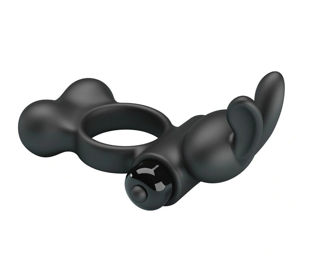 Inel de Penis Yusuf cu Bile cu Greutate, 10 Moduri Vibratii, Silicon, Negru, #5, Erotic24.ro