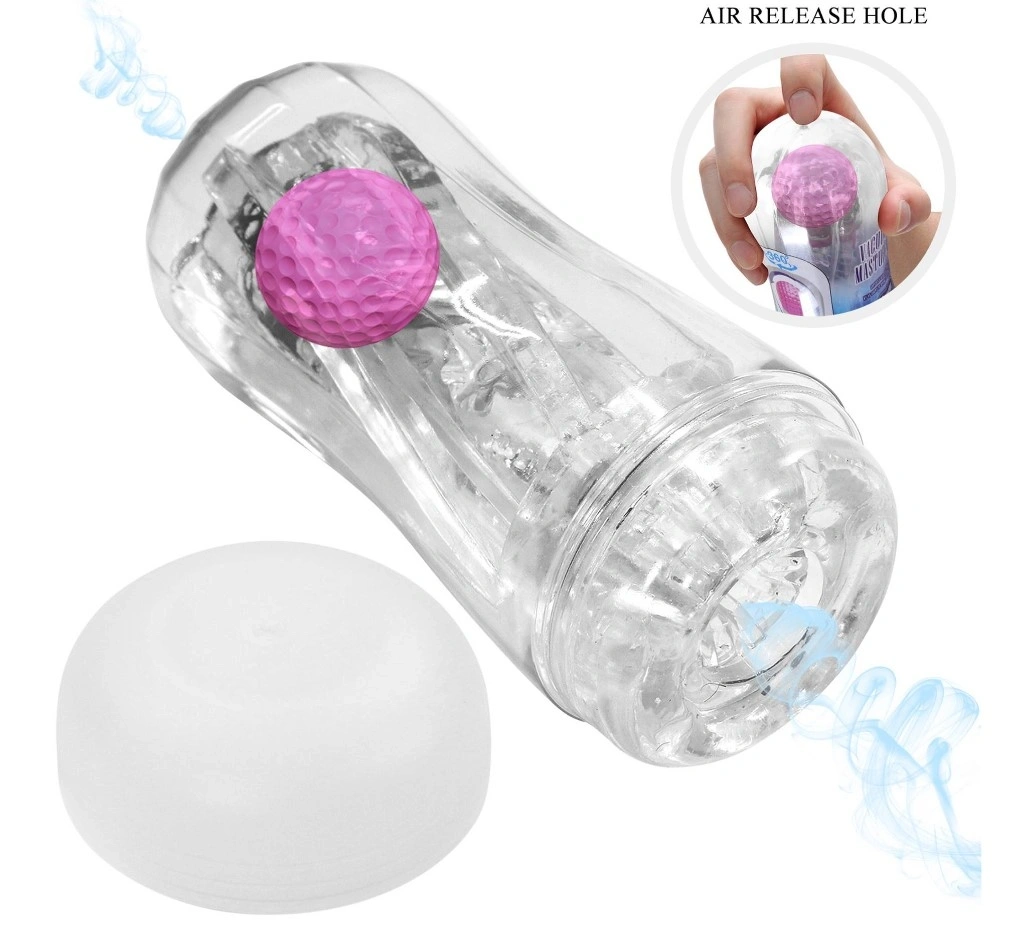 Masturbator Aquaris Structure cu Bila de Intensitate, TPE, Roz, 17 cm, Nr. 4, Erotic24.ro