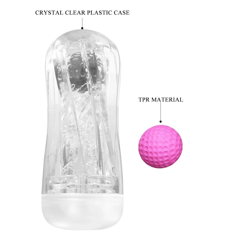 Masturbator Aquaris Structure cu Bila de Intensitate, TPE, Roz, 17 cm, Nr. 7, Erotic24.ro