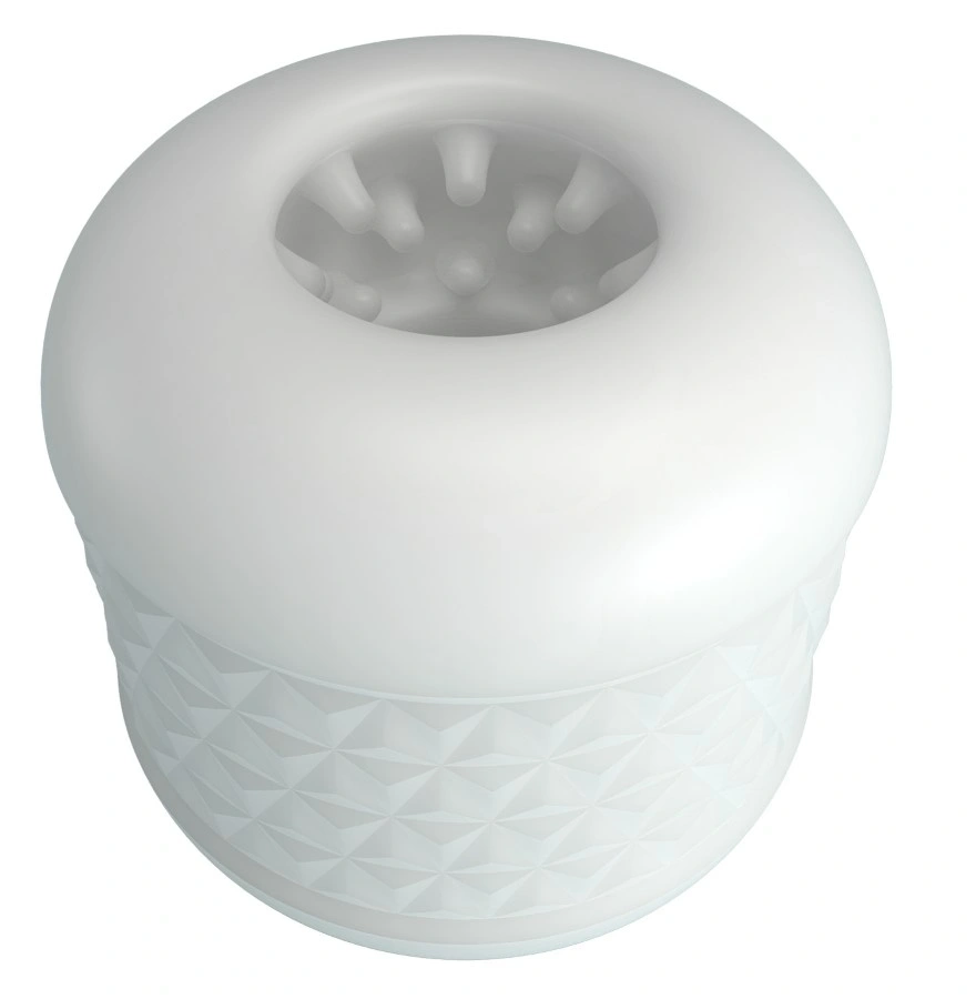 Masturbator Crystle, Interior Striat, Material TPE Super Moale, Alb, #5, Erotic24.ro