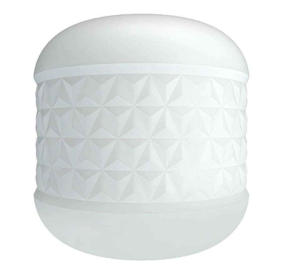 Masturbator Crystle, Interior Striat, Material TPE Super Moale, Alb, #2, Erotic24.ro