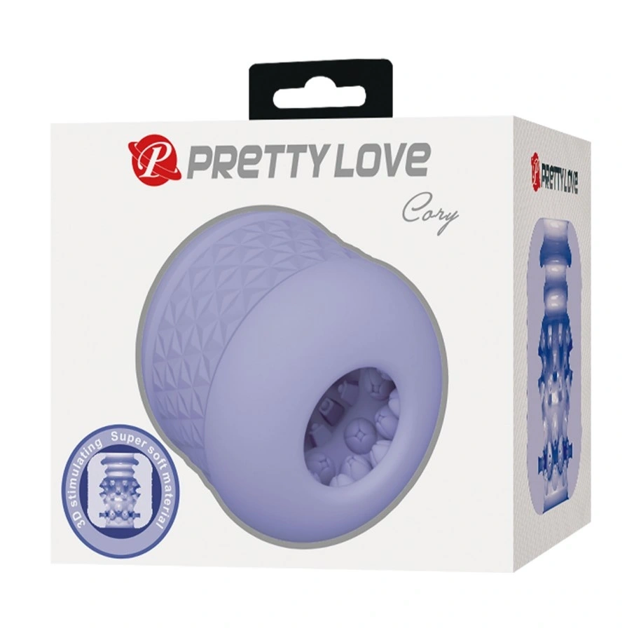 Masturbator Cary, Interior Striat, Material TPE Super Moale, Mov, #7, Erotic24.ro