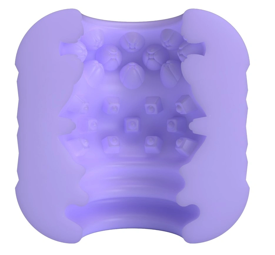 Masturbator Cary, Interior Striat, Material TPE Super Moale, Mov, #4, Erotic24.ro