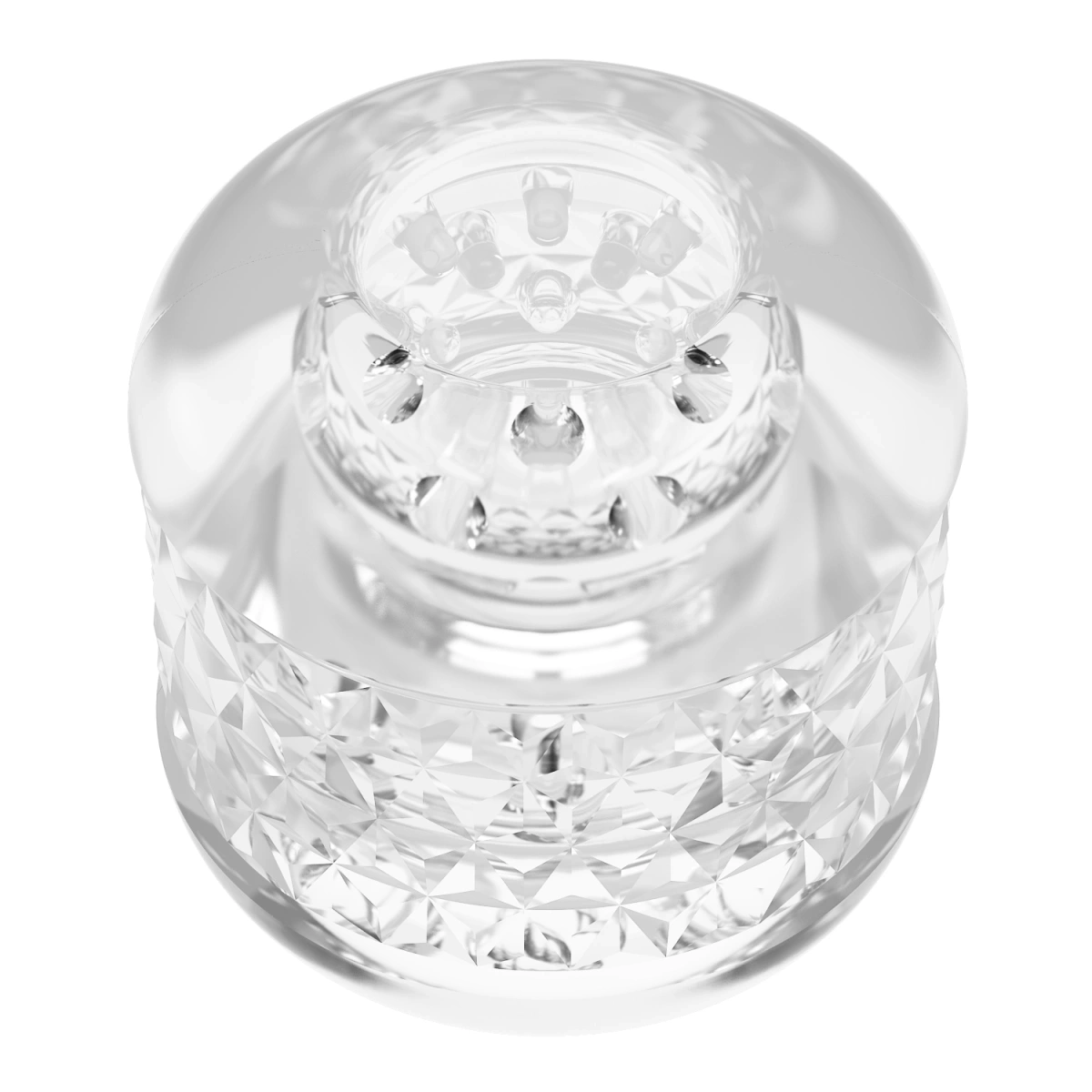 Masturbator Crystle, Super Elastic, TPE Transparent, 6 cm, #6, Erotic24.ro