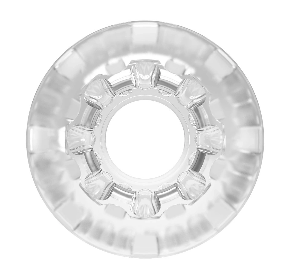 Masturbator Cary, Interior Striat, Material TPE Super Moale, Transparent, #3, Erotic24.ro