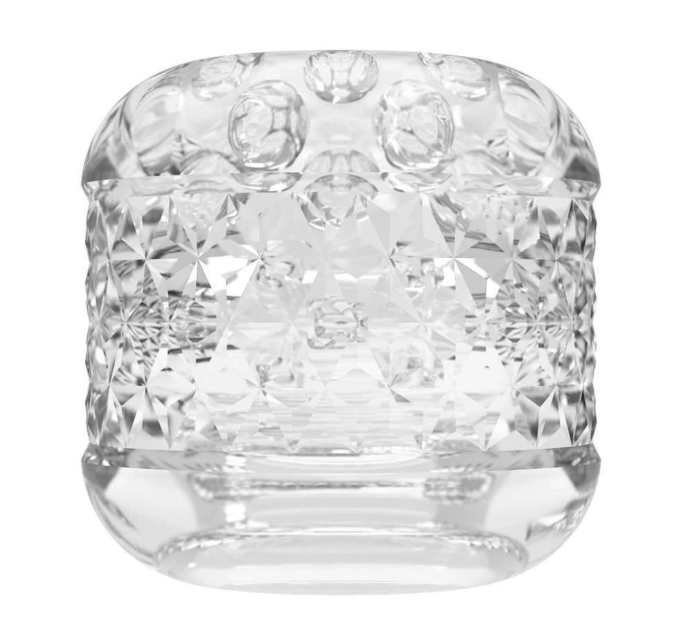 Masturbator Cary, Interior Striat, Material TPE Super Moale, Transparent, #2, Erotic24.ro