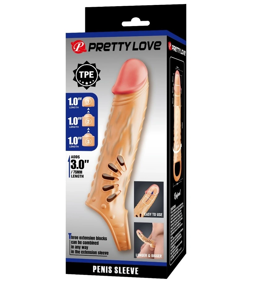Prelungitor de Penis Rafael +7.5 cm, TPE, Natural, #8, Erotic24.ro