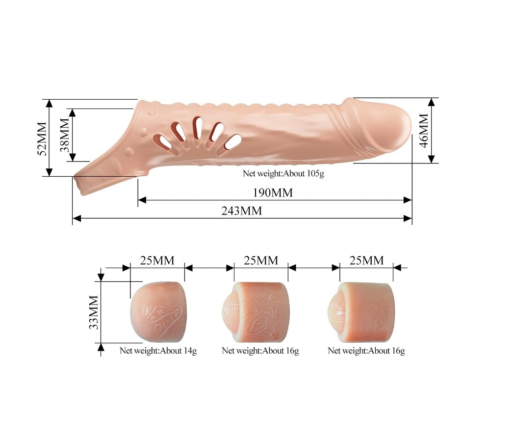 Prelungitor de Penis Rafael +7.5 cm, TPE, Natural, #5, Erotic24.ro