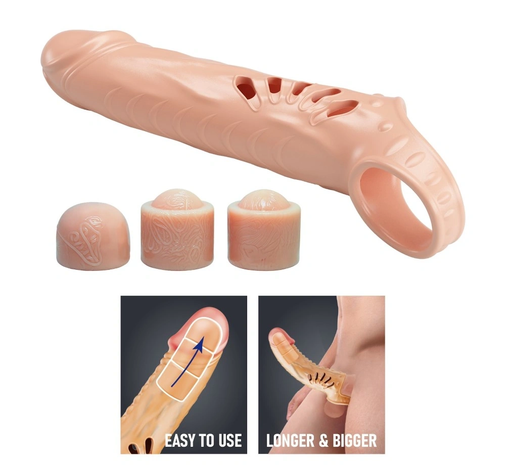 Prelungitor de Penis Rafael +7.5 cm, TPE, Natural, #6, Erotic24.ro