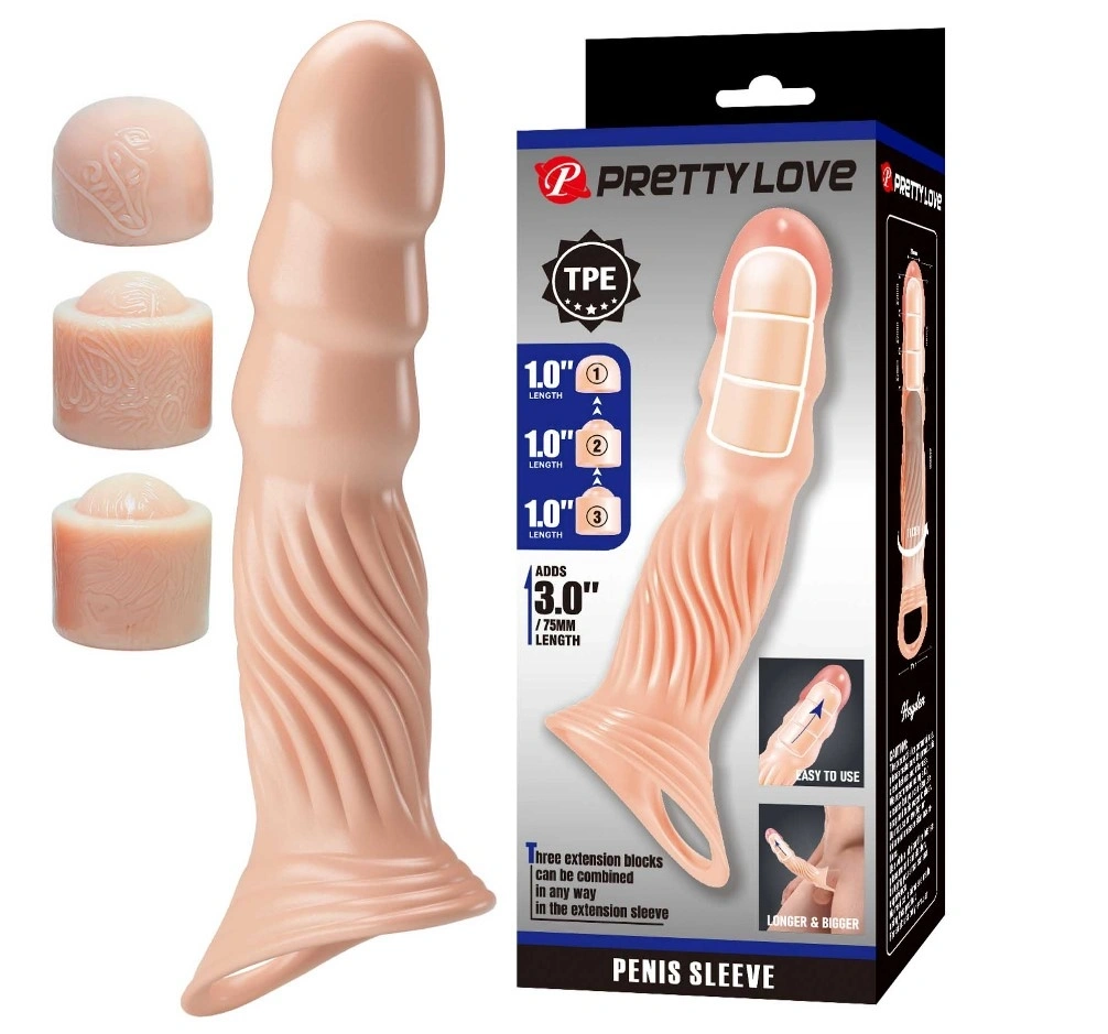 Prelungitor de Penis Hayden+7.5 cm, TPE, Natural, Nr. 7, Erotic24.ro