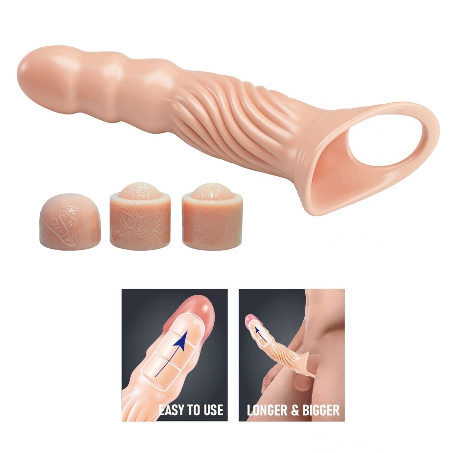 Prelungitor de Penis Hayden+7.5 cm, TPE, Natural, Nr. 6, Erotic24.ro