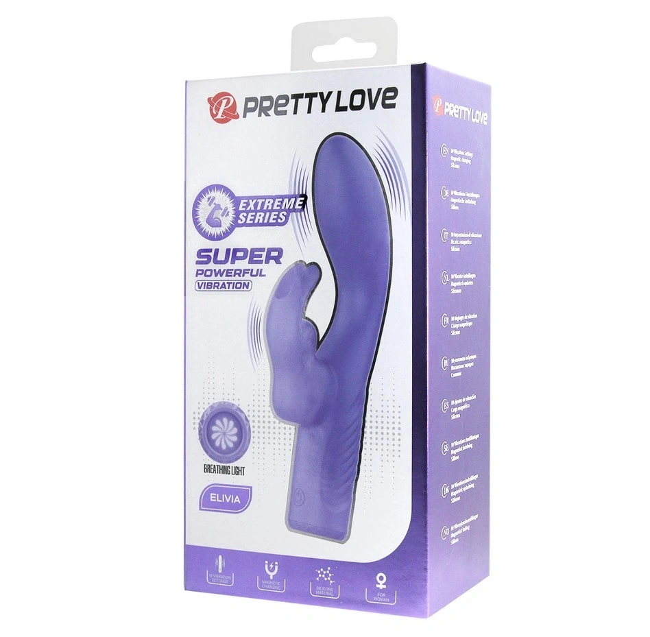 Vibrator Iepuras Elivia, 10 Moduri Vibratii, USB Magnetic, Mov, 17.2 cm, #7, Erotic24.ro