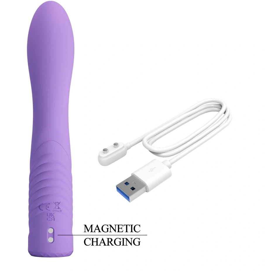 Vibrator Iepuras Elivia, 10 Moduri Vibratii, USB Magnetic, Mov, 17.2 cm, #5, Erotic24.ro