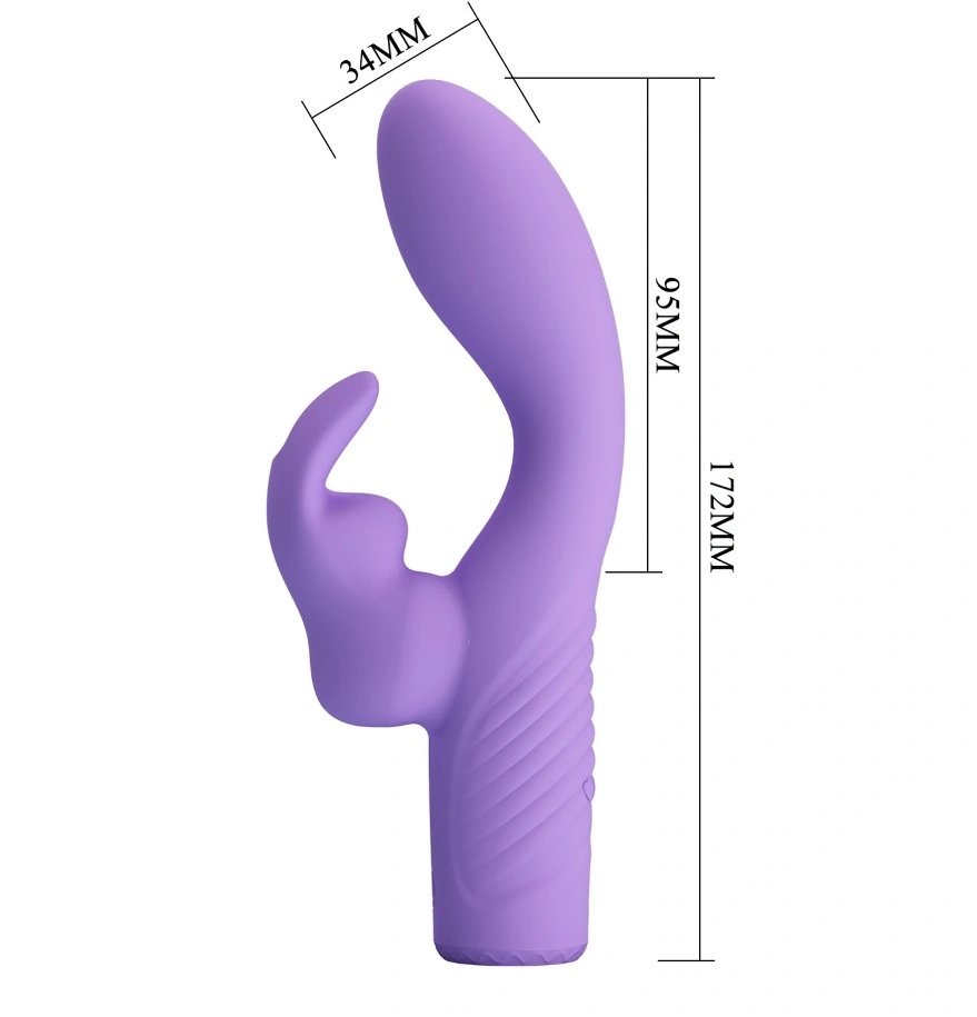 Vibrator Iepuras Elivia, 10 Moduri Vibratii, USB Magnetic, Mov, 17.2 cm, #4, Erotic24.ro