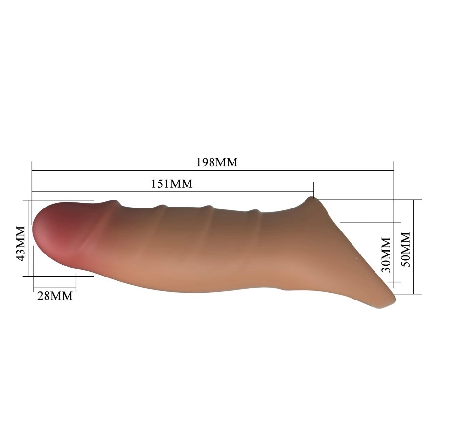 Prelungitor Realist de Penis Darnel +3 cm, TPE, Maro, #9, Erotic24.ro