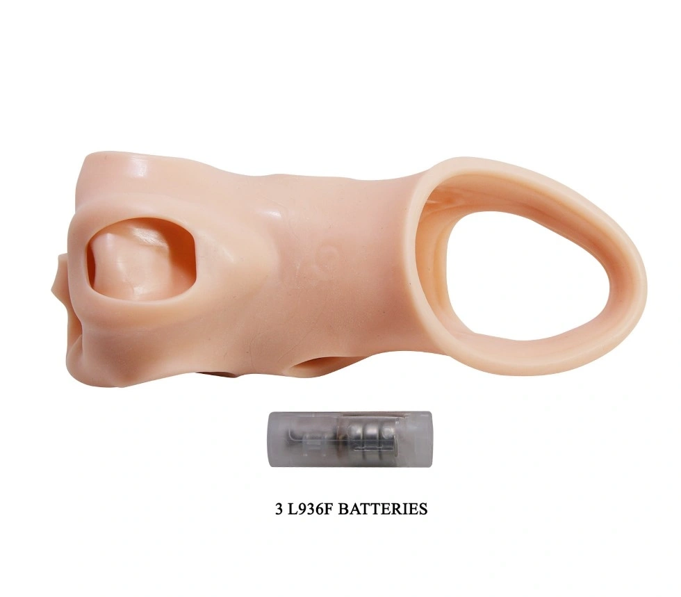 Prelungitor Penis Lve +4 cm cu Vibratii, TPE, Natural, #7, Erotic24.ro