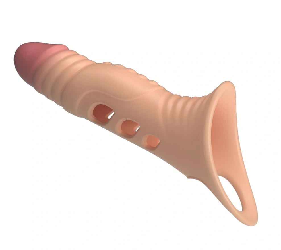 Prelungitor Penis Lve +4 cm cu Vibratii, TPE, Natural, #5, Erotic24.ro