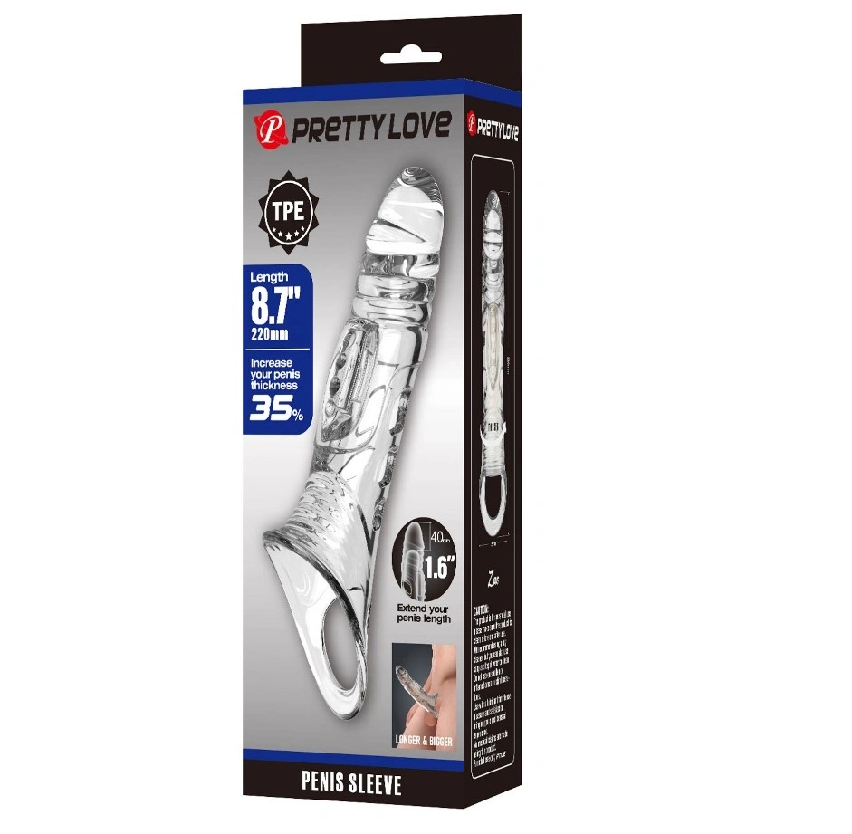 Prelungitor Penis Zac +4 cm, TPE, Transparent, #7, Erotic24.ro