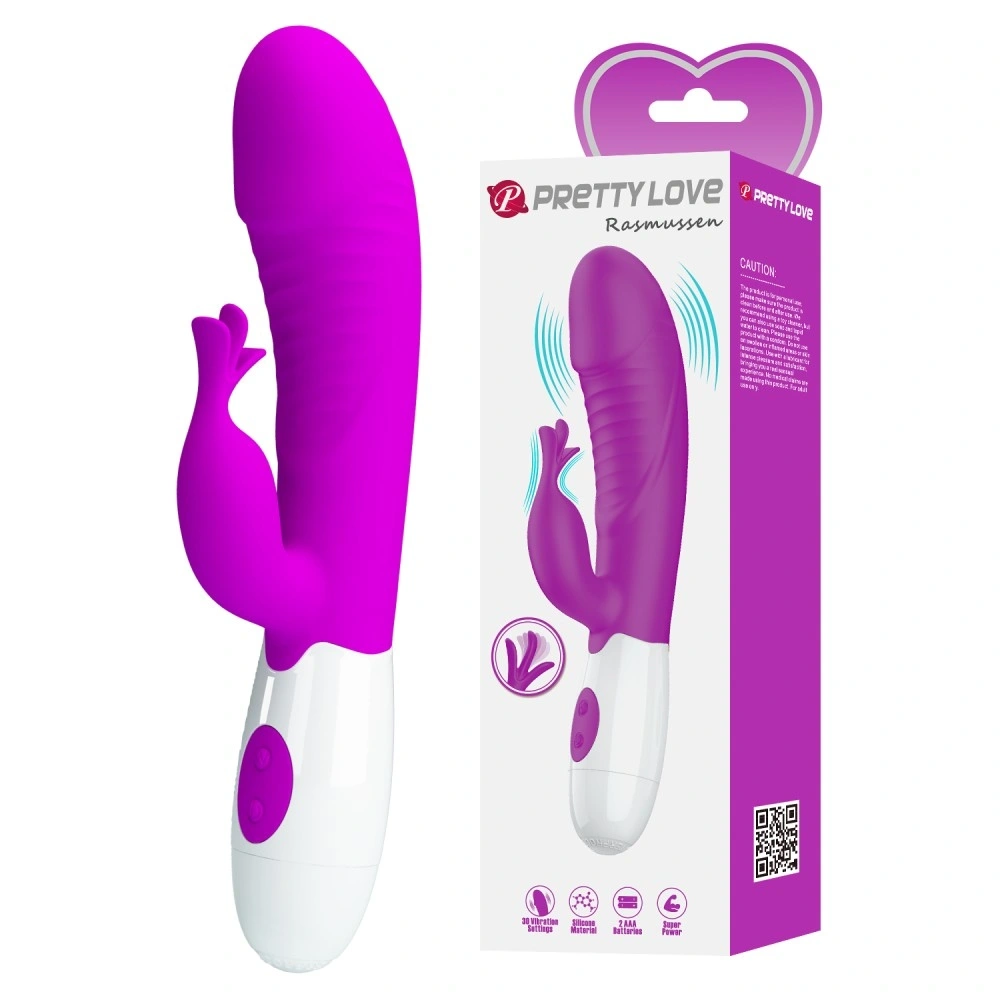 Vibrator Rabbit Rasmussen 30 Moduri Vibratii, Silicon, Roz, 19.8 cm, #6, Erotic24.ro