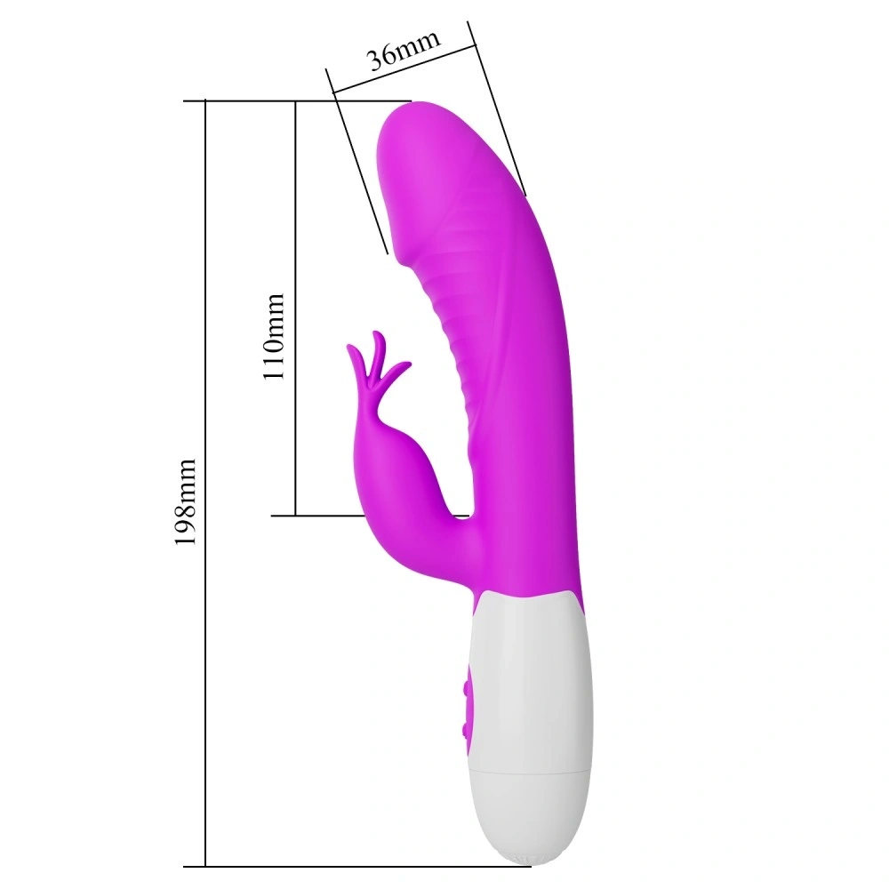 Vibrator Rabbit Rasmussen 30 Moduri Vibratii, Silicon, Roz, 19.8 cm, #4, Erotic24.ro