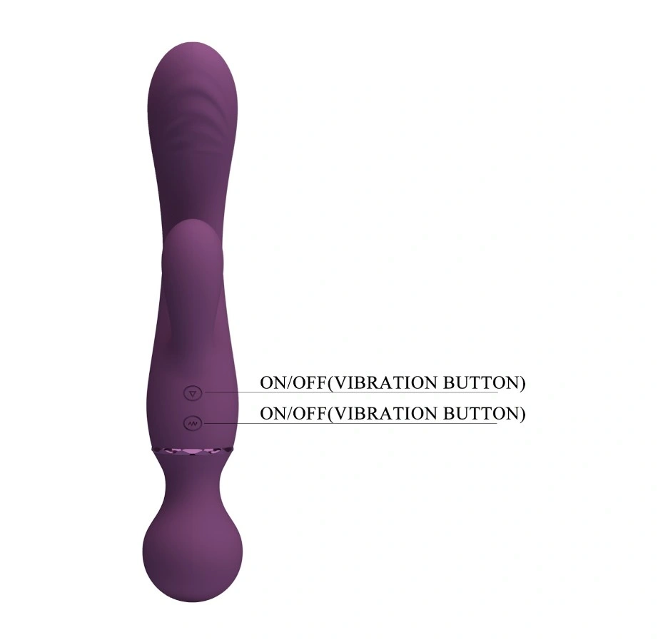 Vibrator Iepuras All Rounder, Actiune Dubla, 10 Moduri Vibratii, Silicon, USB Magnetic, Mov, 20 cm, #6, Erotic24.ro