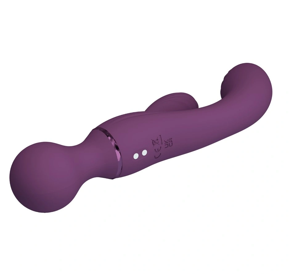 Vibrator Iepuras All Rounder, Actiune Dubla, 10 Moduri Vibratii, Silicon, USB Magnetic, Mov, 20 cm, #7, Erotic24.ro