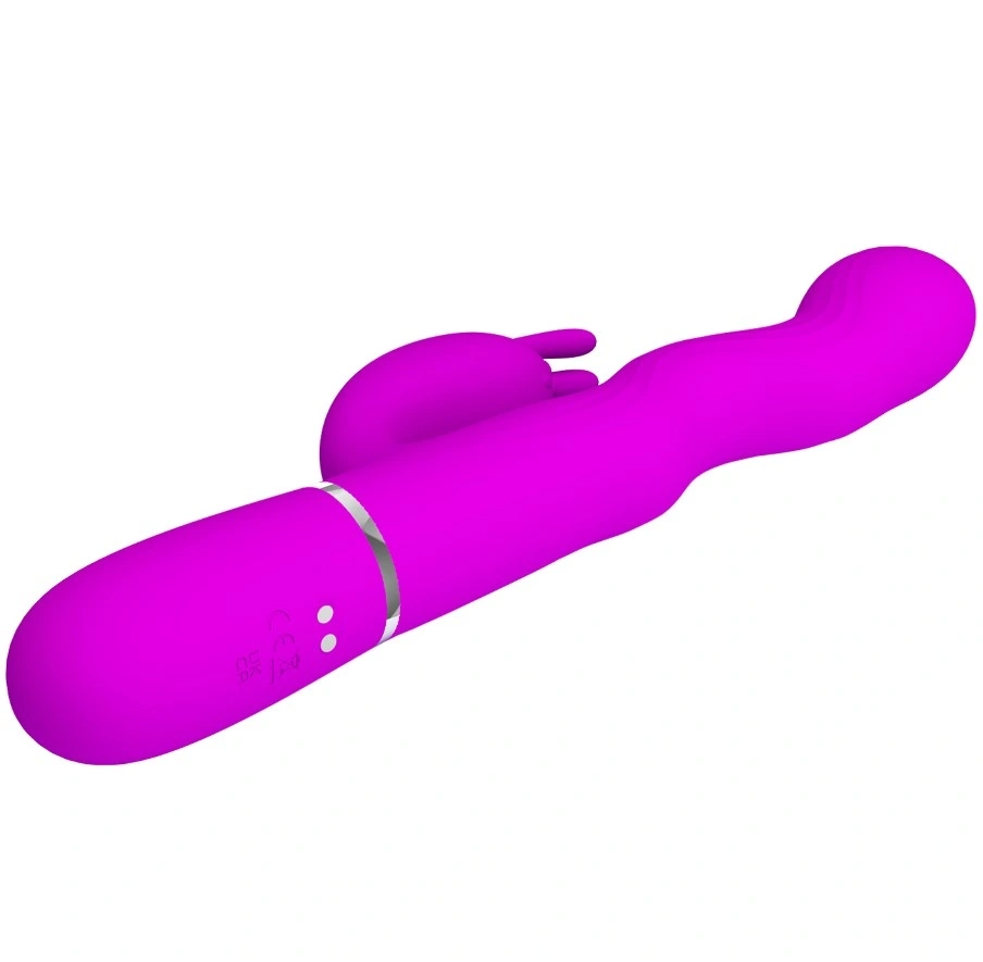 Vibrator Iepuras Laursen, 7 Moduri Vibratii, 4 Moduri Ondulare, Silicon, USB Magnetic, Mov, 24.9 cm, #5, Erotic24.ro