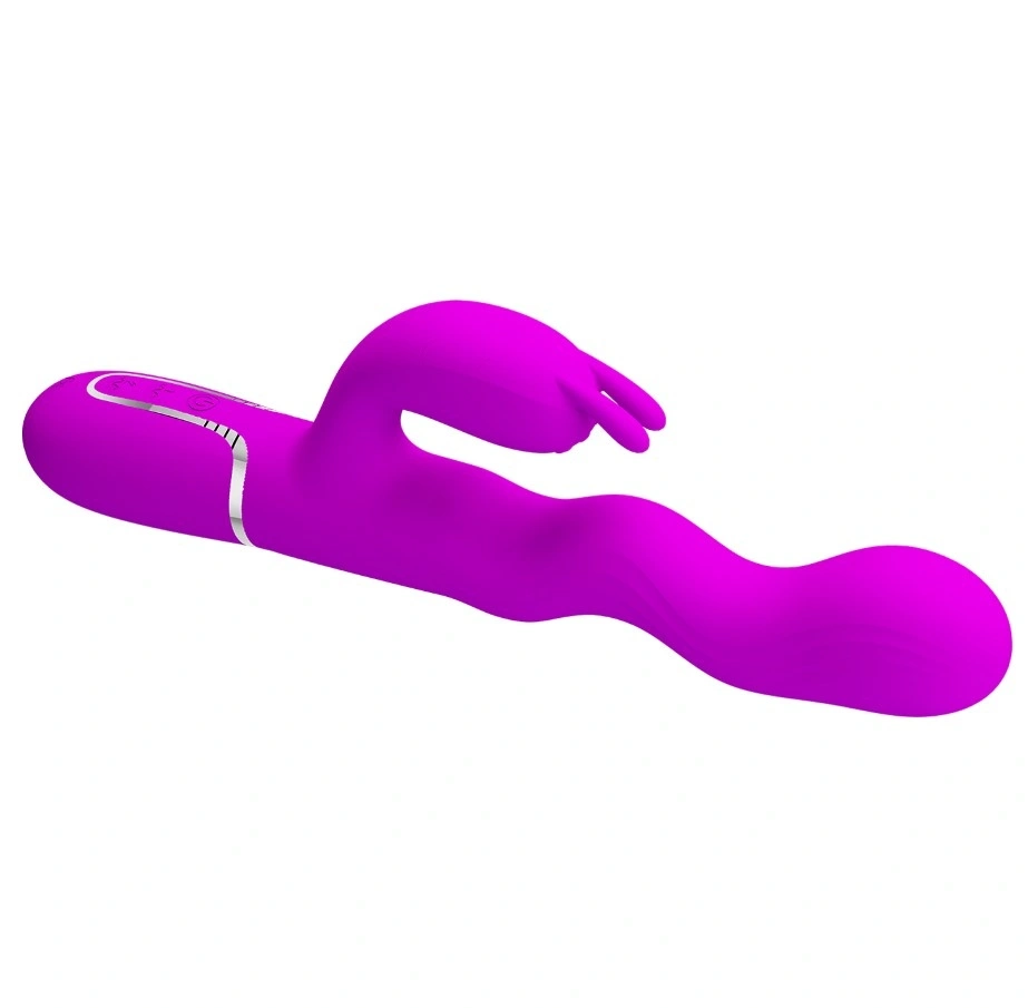 Vibrator Iepuras Laursen, 7 Moduri Vibratii, 4 Moduri Ondulare, Silicon, USB Magnetic, Mov, 24.9 cm, #3, Erotic24.ro
