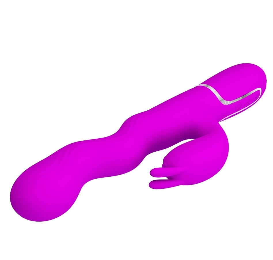 Vibrator Iepuras Laursen, 7 Moduri Vibratii, 4 Moduri Ondulare, Silicon, USB Magnetic, Mov, 24.9 cm, #6, Erotic24.ro