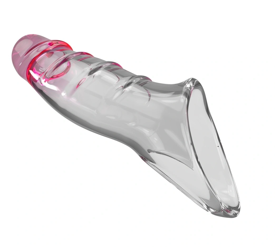 Prelungitor de Penis Darnell +2.8 cm, TPE, Transparent cu Varf Roz, 19.8 cm, Nr. 7, Erotic24.ro