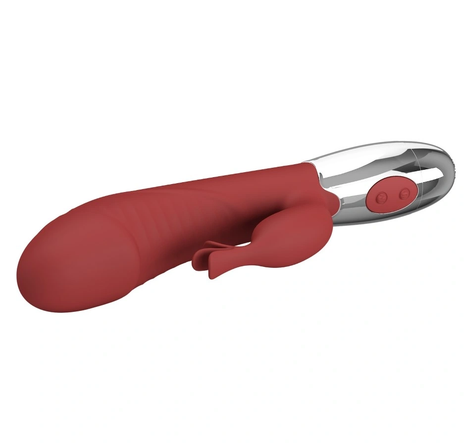 Vibrator Rabbit Rasmussen, 30 Moduri Vibratii Puternice, Silicon, USB, Rosu, 19.8 cm, #5, Erotic24.ro