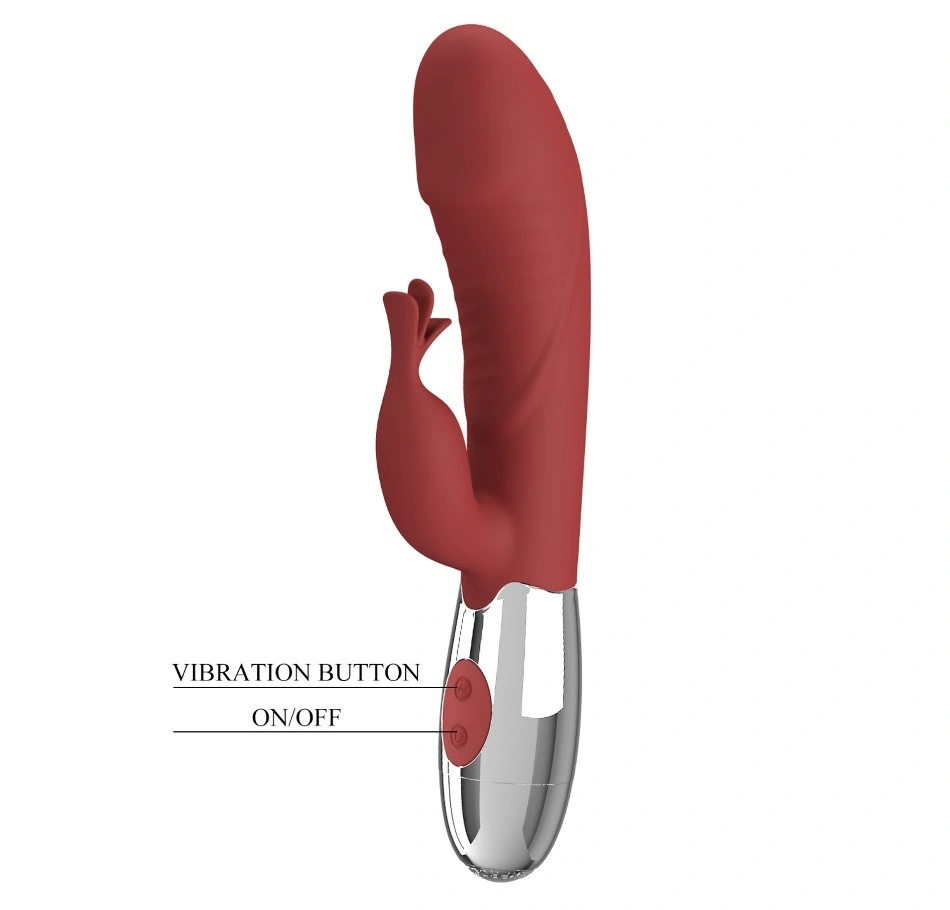 Vibrator Rabbit Rasmussen, 30 Moduri Vibratii Puternice, Silicon, USB, Rosu, 19.8 cm, #6, Erotic24.ro