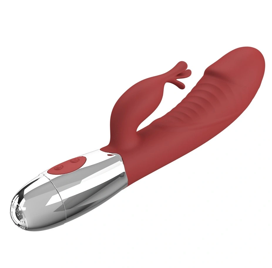Vibrator Rabbit Rasmussen, 30 Moduri Vibratii Puternice, Silicon, USB, Rosu, 19.8 cm, #2, Erotic24.ro
