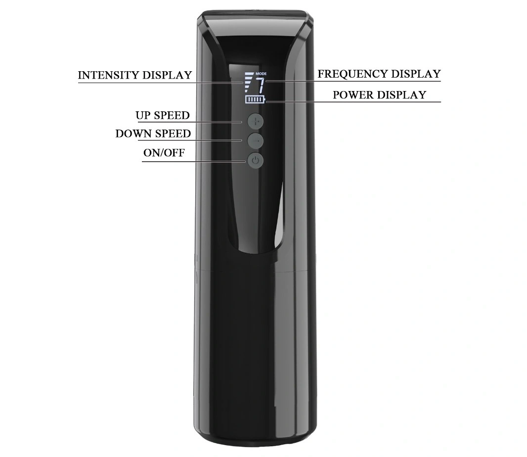 Masturbator Larissa, Display LED, 7 Moduri Vibratii, 7 Moduri Suctiune, USB, 27.8 cm, #7, Erotic24.ro