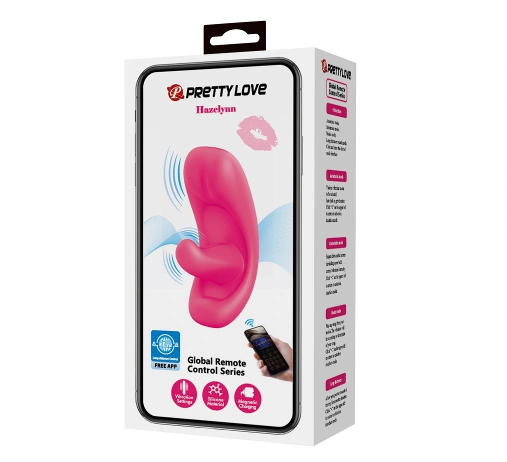 Stimulator Hazelynn Control Bluetooth, Aplicatie Mobila, Silicon, USB Magnetic, Roz, #9, Erotic24.ro