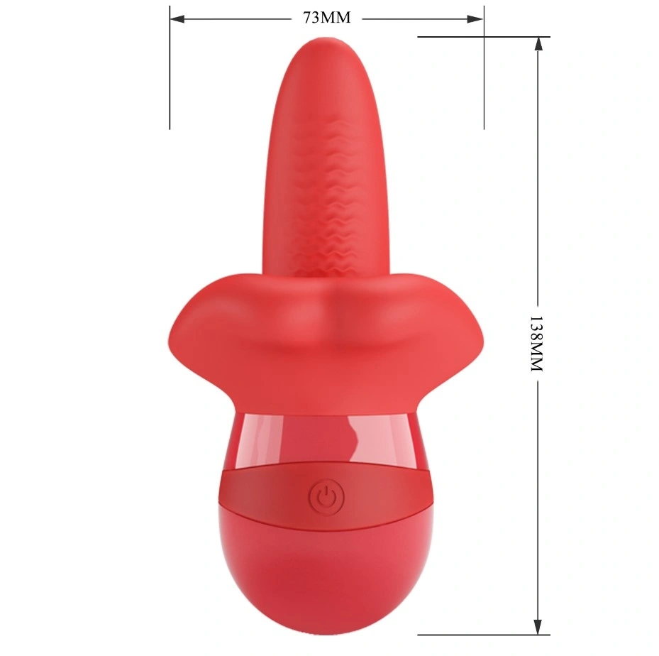 Stimulator Obelia, 10 Moduri Vibratii, 10 Moduri Rotatii, TPE Moale, USB, Rosu, 13.8 cm, #7, Erotic24.ro