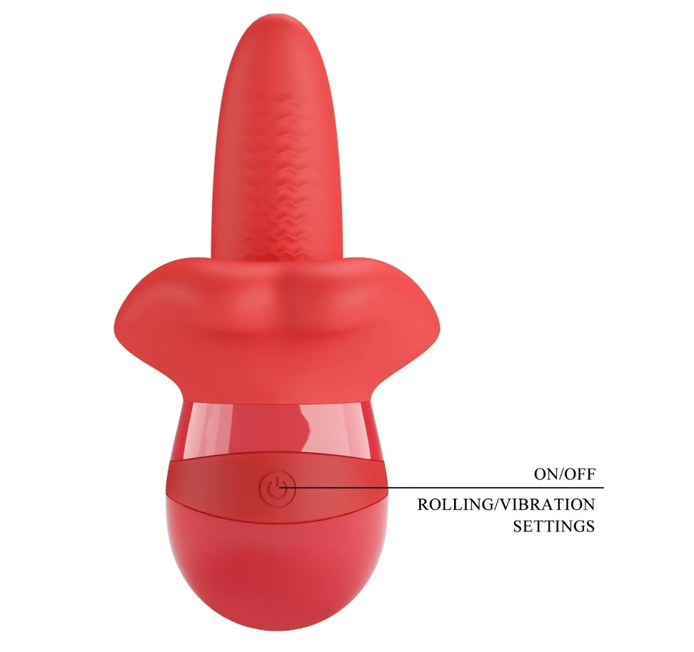 Stimulator Obelia, 10 Moduri Vibratii, 10 Moduri Rotatii, TPE Moale, USB, Rosu, 13.8 cm, #5, Erotic24.ro