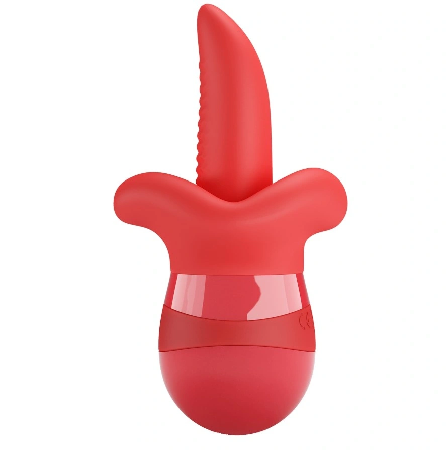 Stimulator Obelia, 10 Moduri Vibratii, 10 Moduri Rotatii, TPE Moale, USB, Rosu, 13.8 cm, #1, Erotic24.ro