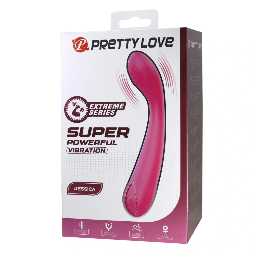 Vibrator Jessica, 10 Moduri Vibratii Puternice, Silicon, USB, Roz, 15.8 cm, Nr. 8, Erotic24.ro