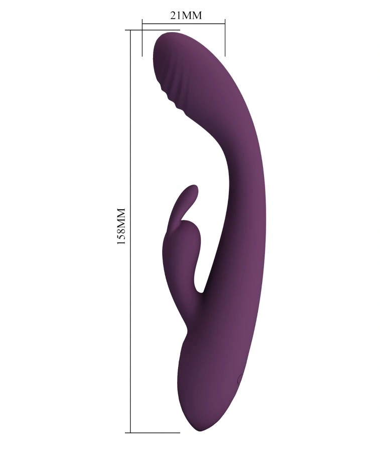 Vibrator Iepuras Emma, 10 Moduri Vibratii Puternice, Silicon, USB Magnetic, Mov, 15.8 cm, #6, Erotic24.ro