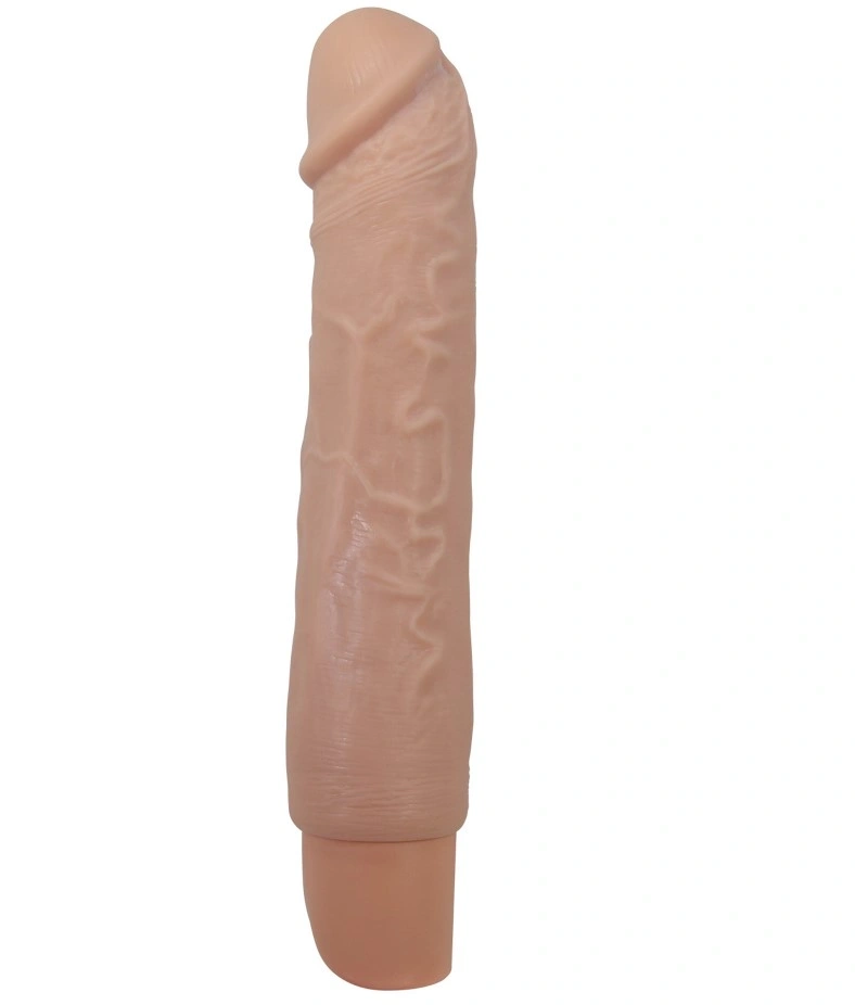 Vibrator Realist Rufus, 10 Moduri Vibratii, TPE, USB Type-C, Natural, 23.8 cm, #3, Erotic24.ro