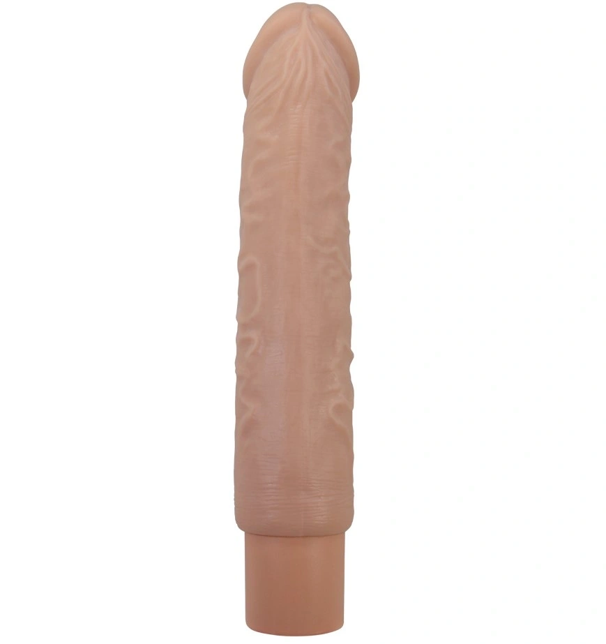 Vibrator Realist Rufus, 10 Moduri Vibratii, TPE, USB Type-C, Natural, 23.8 cm, #4, Erotic24.ro